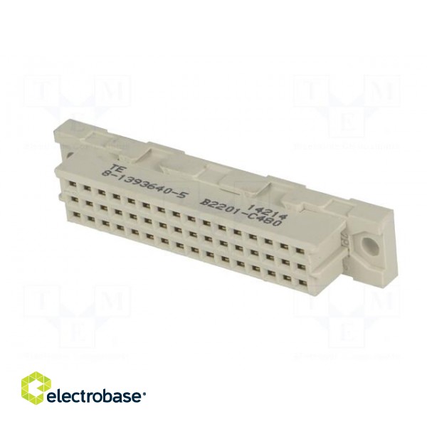 Plug | DIN 41612 | type C | female | PIN: 48 | a+b+c | THT | straight image 2