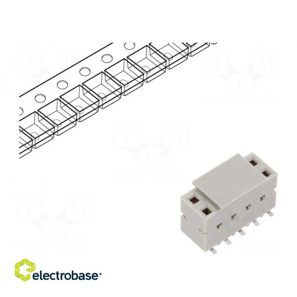 Socket | PCB to PCB | female | PIN: 10 | 2.54mm | SMT | Dubox® | Layout: 2x5 фото 1