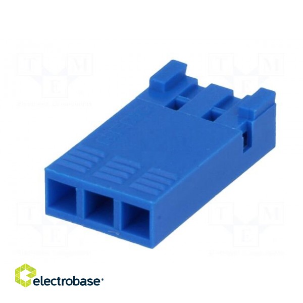 Plug | wire-board | female | PIN: 3 | w/o contacts | 2.54mm | for cable image 2