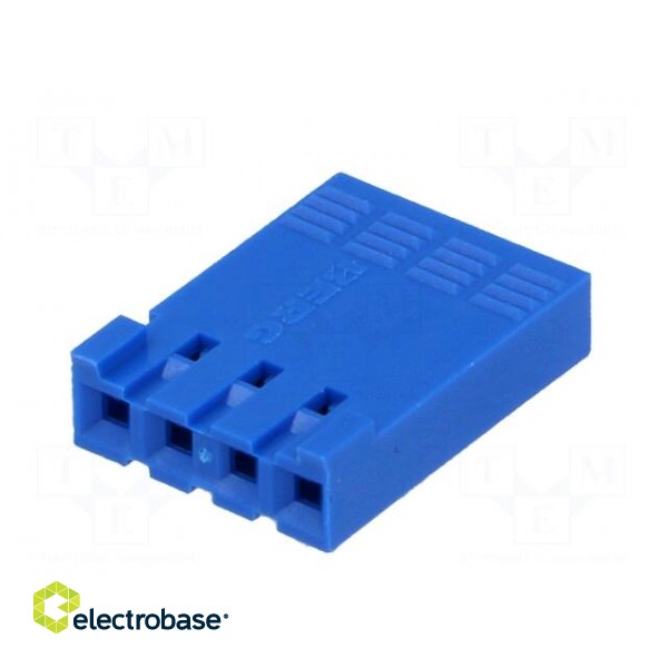 Plug | wire-board | female | PIN: 4 | w/o contacts | 2.54mm | for cable фото 2