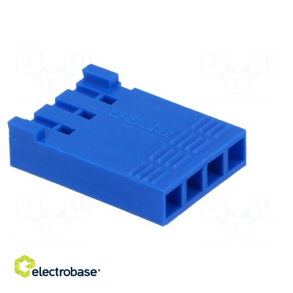 Plug | wire-board | female | PIN: 4 | w/o contacts | 2.54mm | for cable image 4