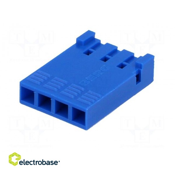 Plug | wire-board | female | PIN: 4 | w/o contacts | 2.54mm | for cable фото 6