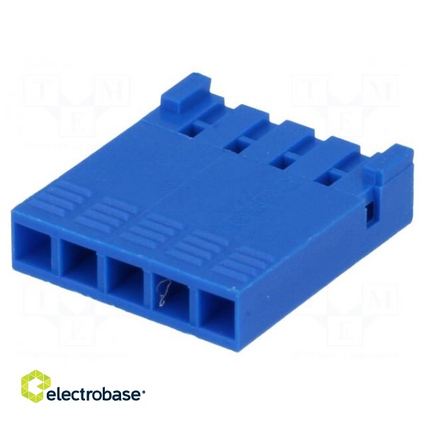 Plug | wire-board | female | PIN: 5 | w/o contacts | 2.54mm | for cable фото 1