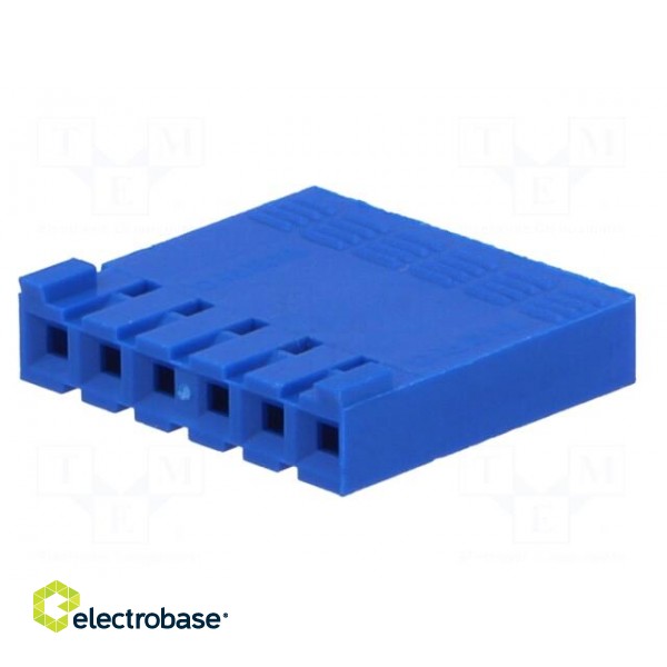 Plug | wire-board | female | PIN: 6 | w/o contacts | 2.54mm | for cable image 2