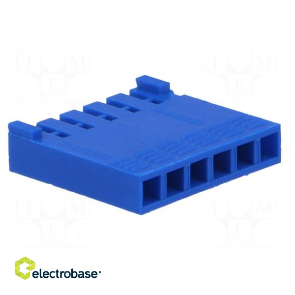 Plug | wire-board | female | PIN: 6 | w/o contacts | 2.54mm | for cable image 4