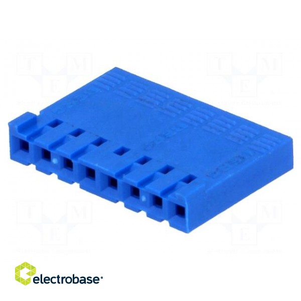 Plug | wire-board | female | PIN: 8 | w/o contacts | 2.54mm | for cable paveikslėlis 1