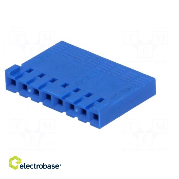 Plug | wire-board | female | PIN: 8 | w/o contacts | 2.54mm | for cable image 2