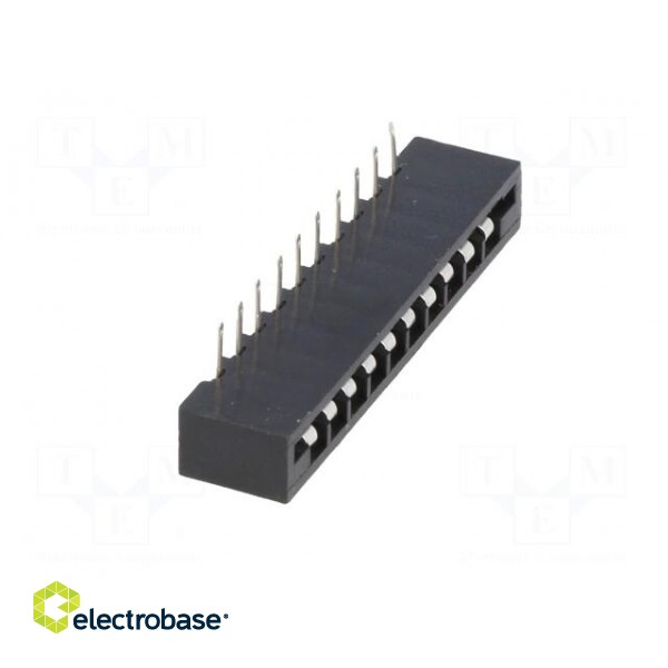 Connector: FFC (FPC) | angled 90° | PIN: 10 | NON-ZIF | THT | tinned image 8