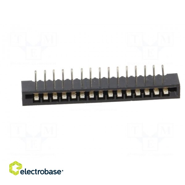 Connector: FFC (FPC) | angled 90° | PIN: 15 | NON-ZIF | THT | tinned image 9