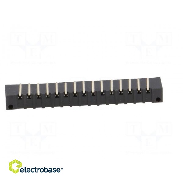 Connector: FFC (FPC) | angled 90° | PIN: 15 | NON-ZIF | THT | tinned image 5