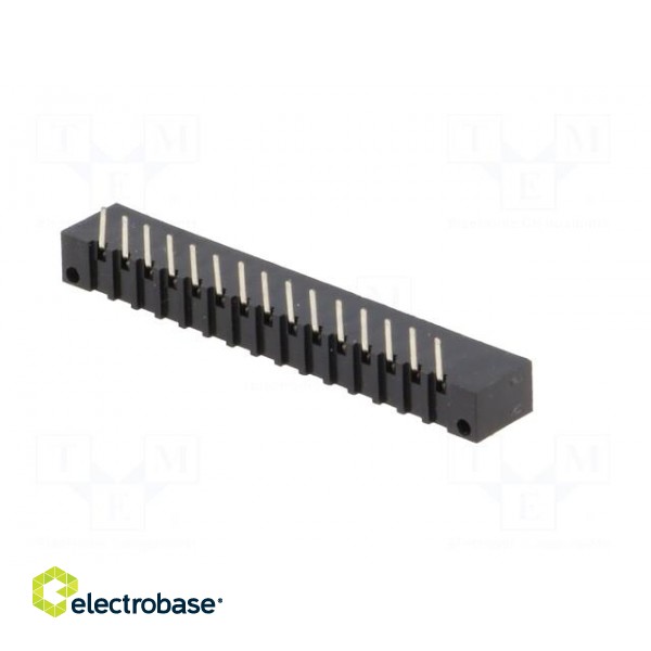 Connector: FFC (FPC) | angled 90° | PIN: 15 | NON-ZIF | THT | tinned image 6