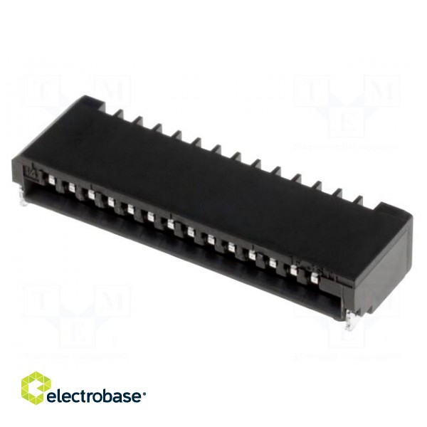 Connector: FFC/FPC | horizontal | PIN: 14 | Non-ZIF | SMT | 0.5A | 1mm | 50V image 1