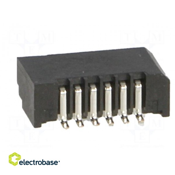 Connector: FFC (FPC) | horizontal | PIN: 6 | NON-ZIF | SMT | 0.5A | 1mm фото 5