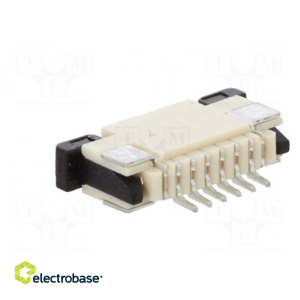 Connector: FFC/FPC | horizontal | PIN: 6 | top contacts,ZIF | SMT | 0.5A image 4