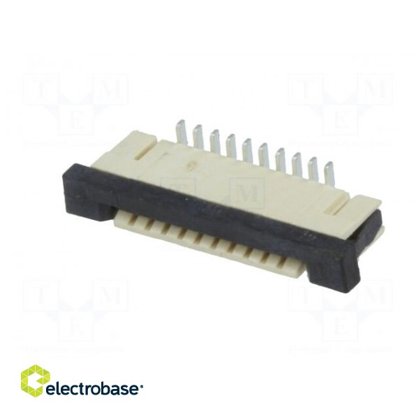 Connector: FFC (FPC) | vertical | PIN: 10 | ZIF | SMT | 0.5A | 30mΩ | 1mm paveikslėlis 2