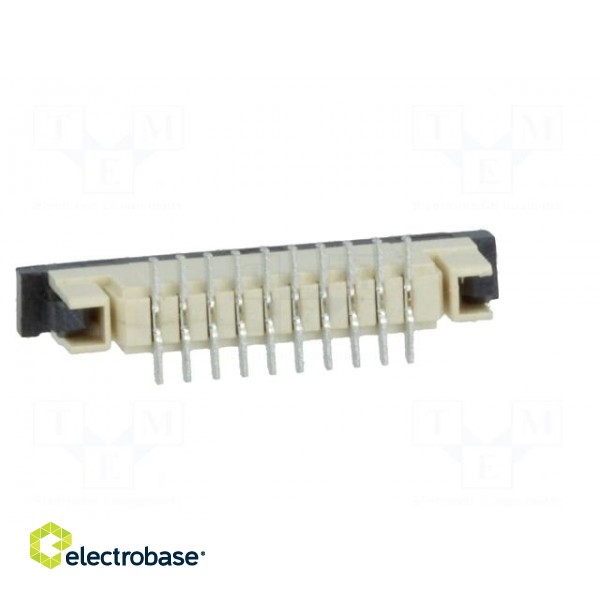 Connector: FFC (FPC) | vertical | PIN: 10 | ZIF | SMT | 0.5A | 30mΩ | 1mm paveikslėlis 5