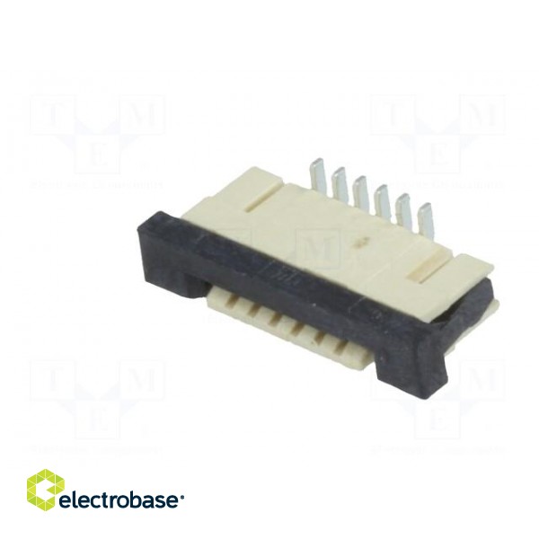 Connector: FFC (FPC) | vertical | PIN: 6 | ZIF | SMT | 0.5A | 30mΩ | 1mm image 2