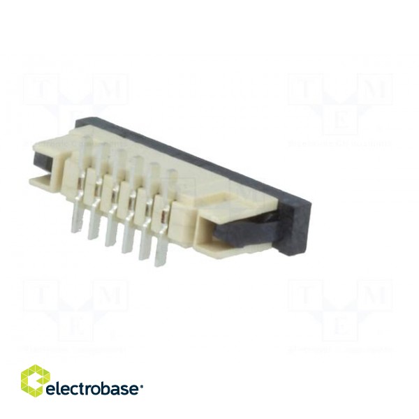 Connector: FFC (FPC) | vertical | PIN: 6 | ZIF | SMT | 0.5A | 30mΩ | 1mm фото 6