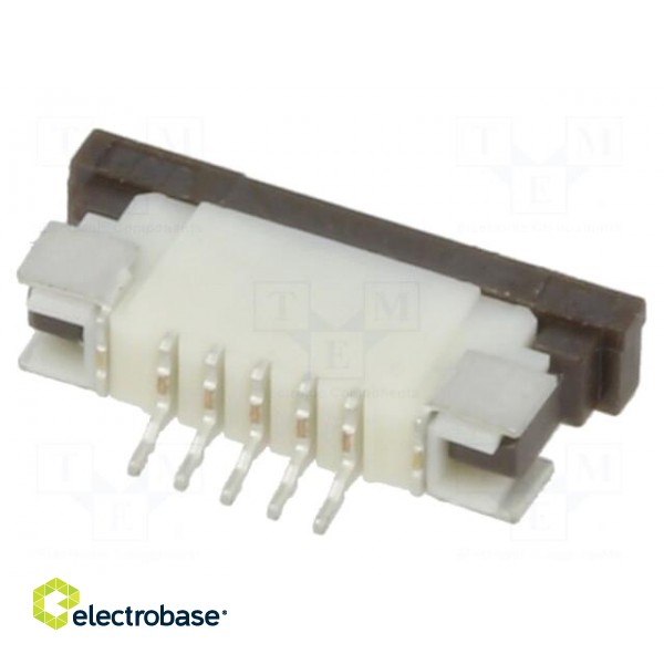 Connector: FFC/FPC | horizontal | PIN: 5 | ZIF | SMT | 50V | 0.4A | tinned фото 2