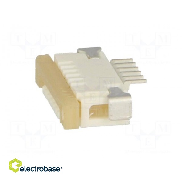 Connector: FFC/FPC | horizontal | PIN: 6 | top contacts,ZIF | SMT | 50V image 3
