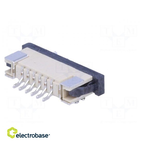 Connector: FFC/FPC | horizontal | PIN: 6 | ZIF | SMT | tinned | 30mΩ | 1mm image 6