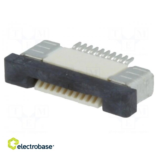 Connector: FFC (FPC) | horizontal | PIN: 10 | ZIF,top contacts | SMT image 1