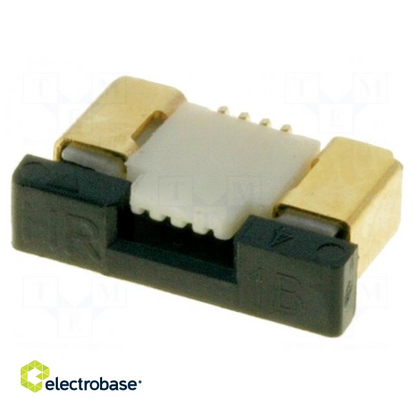 Connector: FFC/FPC | horizontal | PIN: 4 | top contacts,ZIF | SMT | 0.5A image 1