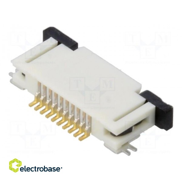 Connector: FFC/FPC | horizontal | PIN: 10 | top contacts,ZIF | SMT image 2