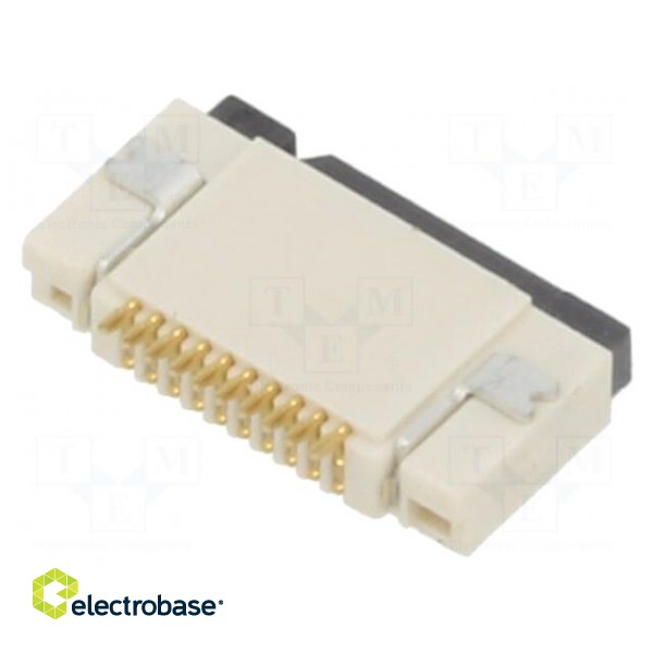 Connector: FFC/FPC | horizontal | PIN: 10 | ZIF | SMT | 50V | 0.4A | Mat: LCP image 2