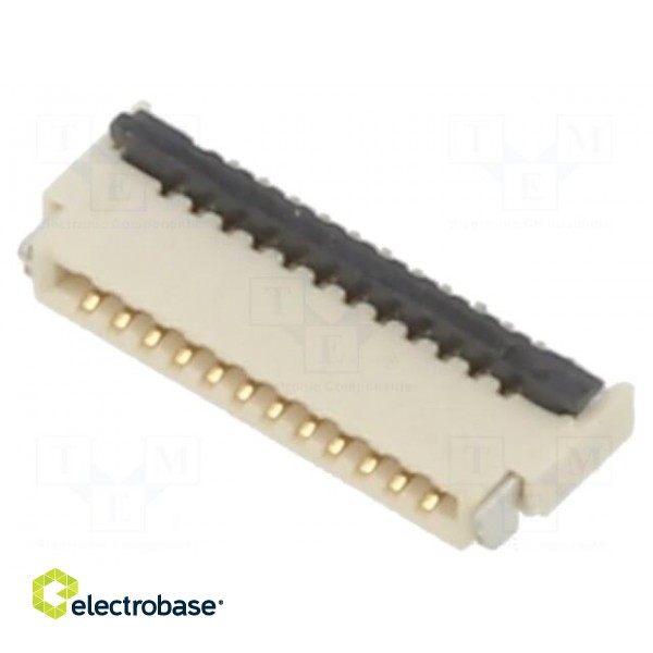 Connector: FFC/FPC | horizontal | PIN: 12 | ZIF | SMT | 30V | 0.4A | H: 1mm image 2