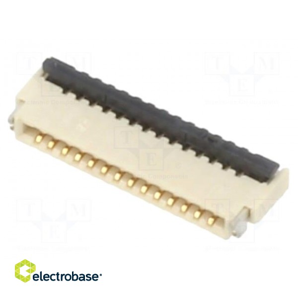 Connector: FFC/FPC | horizontal | PIN: 14 | ZIF | SMT | 30V | 0.4A | H: 1mm image 2