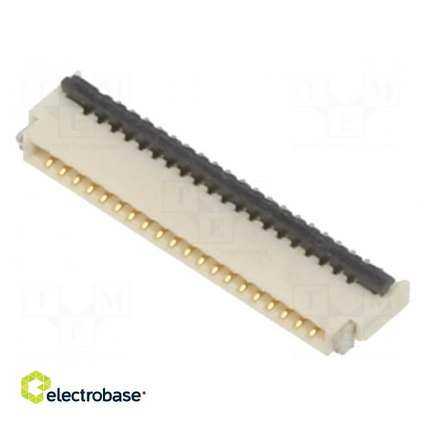 Connector: FFC/FPC | horizontal | PIN: 20 | ZIF | SMT | 30V | 0.4A | H: 1mm image 2