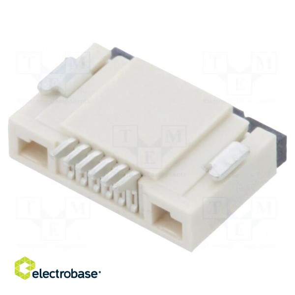 Connector: FFC/FPC | horizontal | PIN: 6 | ZIF | SMT | 500mA | tinned | 30mΩ image 2