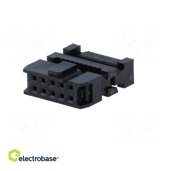 Plug | IDC | female | PIN: 10 | with cable clamp | IDC | for ribbon cable paveikslėlis 2