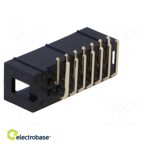 Socket | IDC | male | PIN: 14 | angled 90° | THT | gold-plated | 2.54mm image 4