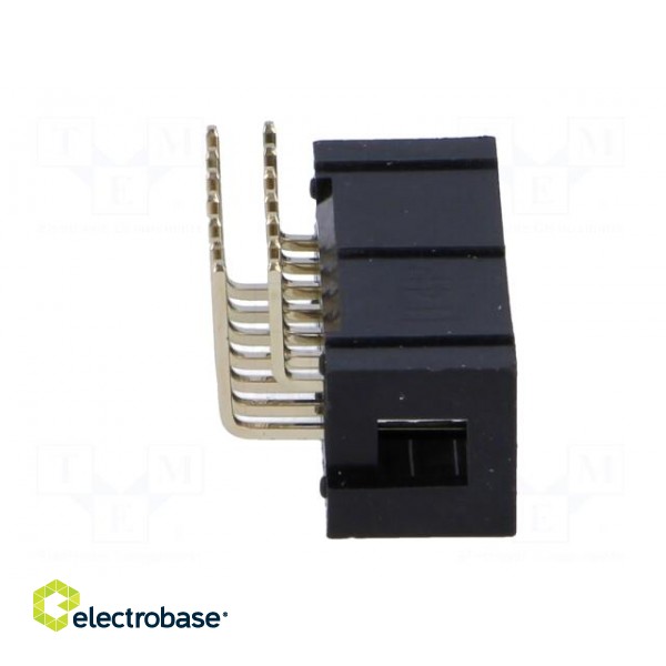 Socket | IDC | male | PIN: 14 | angled 90° | THT | gold-plated | 2.54mm image 7
