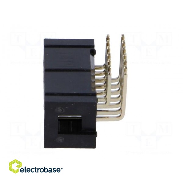 Socket | IDC | male | PIN: 14 | angled 90° | THT | gold-plated | 2.54mm image 3