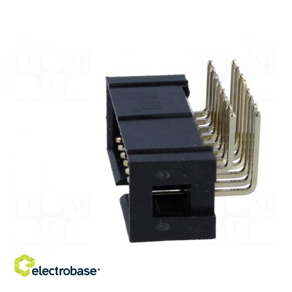 Socket | IDC | male | PIN: 16 | angled 90° | THT | gold-plated | 2.54mm image 3