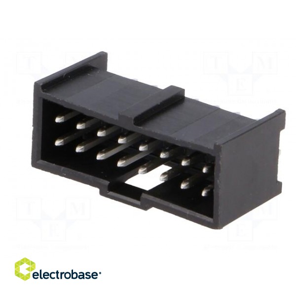 Socket | rectangular | male | C-Grid III | 2.54mm | PIN: 16 | THT | tinned image 2