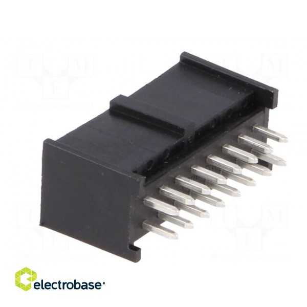 Socket | rectangular | male | C-Grid III | 2.54mm | PIN: 16 | THT | tinned image 4