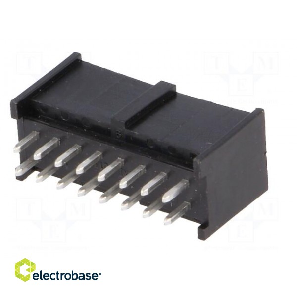 Socket | rectangular | male | C-Grid III | 2.54mm | PIN: 16 | THT | tinned image 6