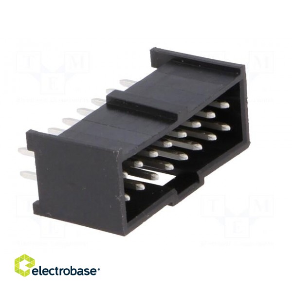 Socket | rectangular | male | C-Grid III | 2.54mm | PIN: 16 | THT | tinned image 8