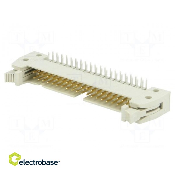 Socket | IDC | male | PIN: 40 | angled 90° | with short latch | THT image 1