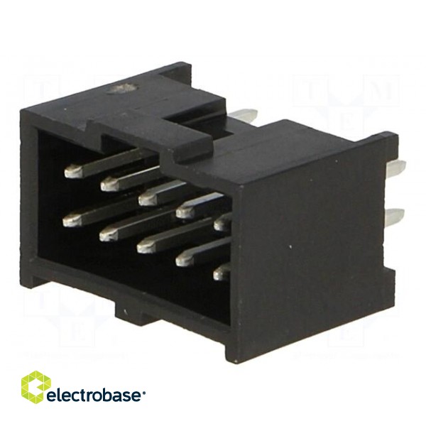 Socket | rectangular | male | C-Grid III | 2.54mm | PIN: 10 | THT | tinned image 1