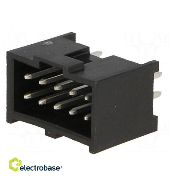 Socket | rectangular | male | C-Grid III | 2.54mm | PIN: 10 | THT | tinned image 2