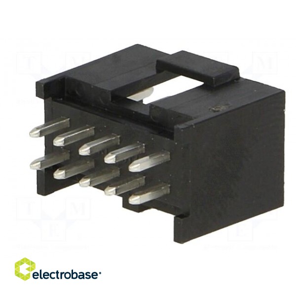 Socket | rectangular | male | C-Grid III | 2.54mm | PIN: 10 | THT | tinned image 6