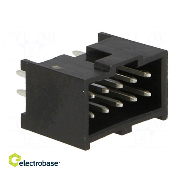 Socket | rectangular | male | C-Grid III | 2.54mm | PIN: 10 | THT | tinned image 8