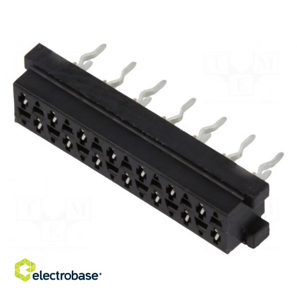 Micro-MaTch | socket | female | PIN: 14 | THT | on PCBs | Layout: 2x7 фото 1