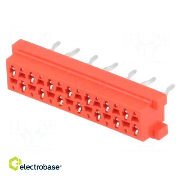 Micro-MaTch | socket | female | PIN: 14 | THT | on PCBs | Layout: 2x7 image 1