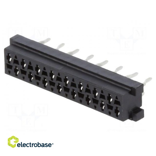 Micro-MaTch | socket | female | PIN: 16 | THT | on PCBs | Layout: 2x8 фото 1